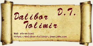 Dalibor Tolimir vizit kartica
